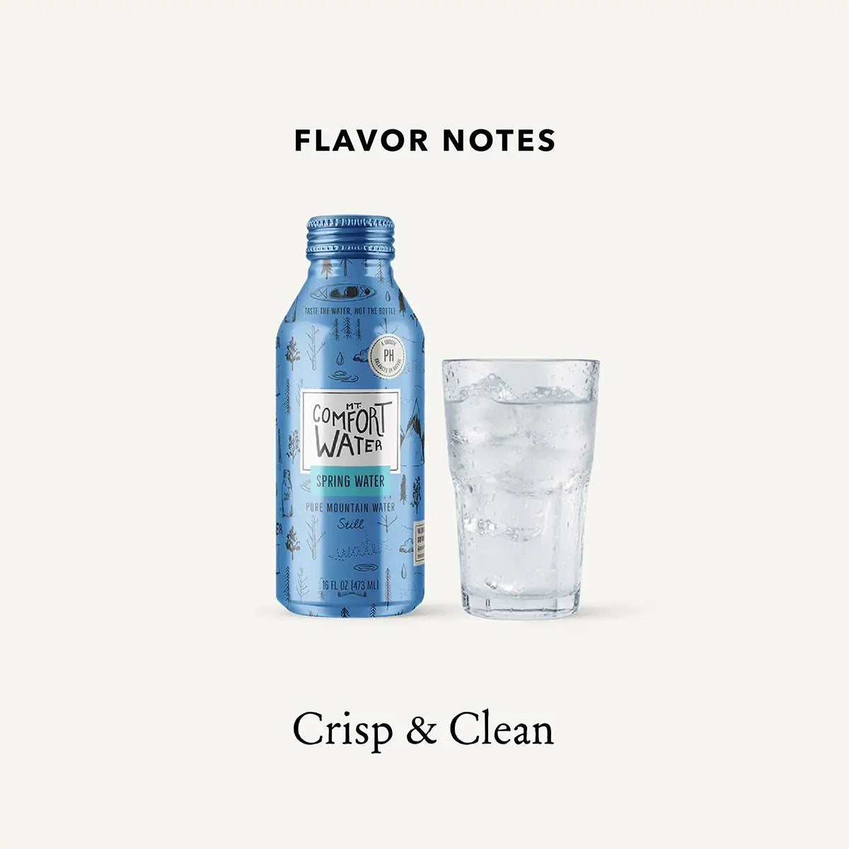 Mt. Comfort Water flavor notes - crisp & clean