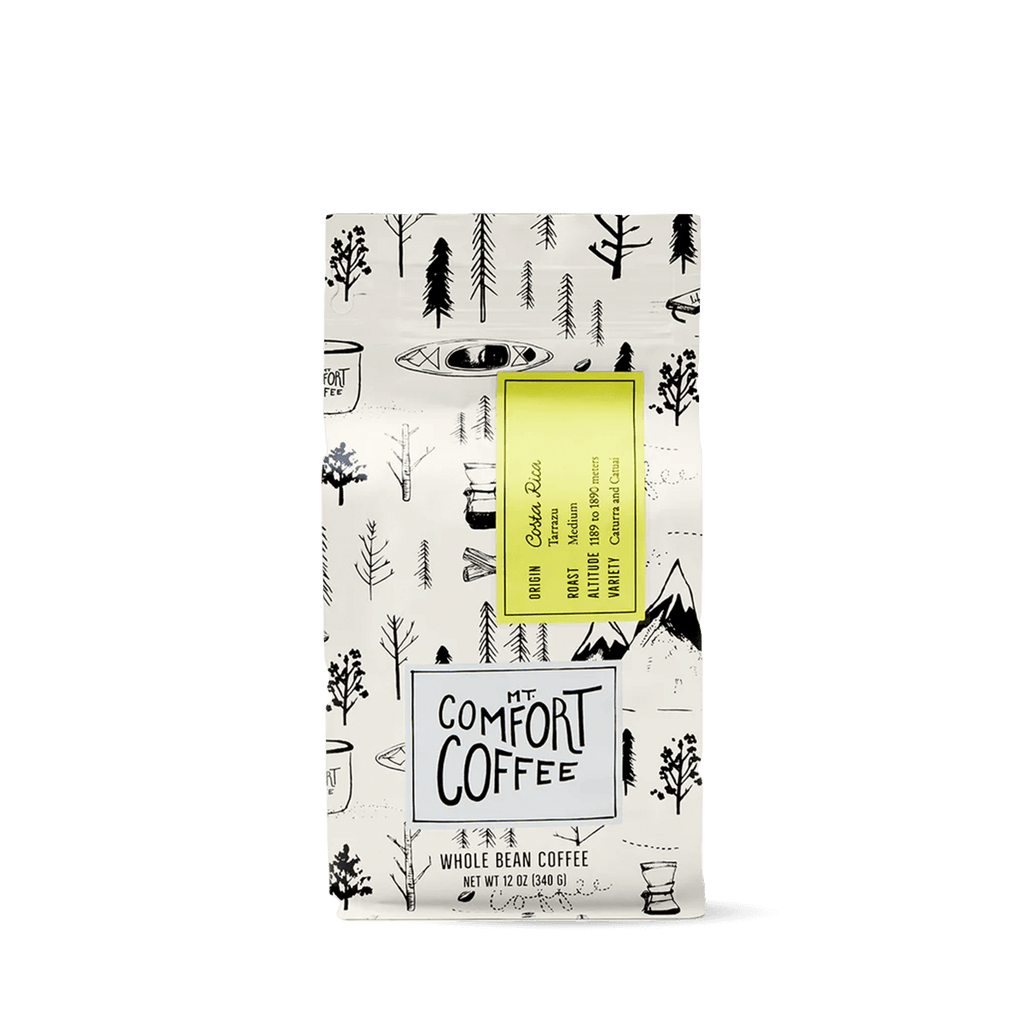 Medium Roast Costa Rican Coffee by Mt. Comfort - Single Origin, Whole Bean Coffee - 12oz Package