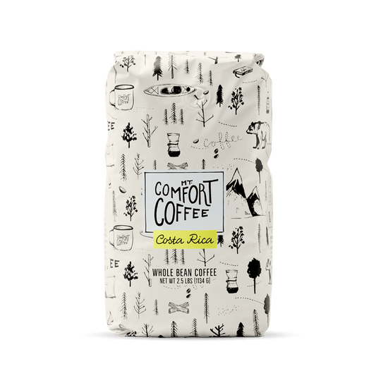 Mt. Comfort - Costa Rican High Quality Coffee Beans - 2.5lb Whole Beans Bulk Bag
