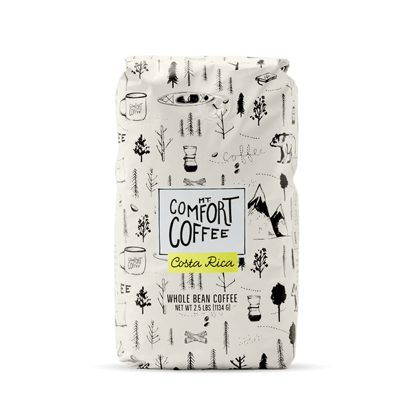 Mt. Comfort - Costa Rican High Quality Coffee Beans - 2.5lb Whole Beans Bulk Bag