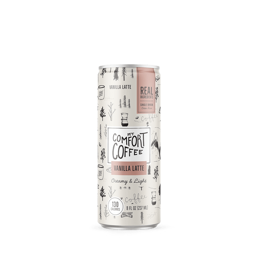 Mt Comfort Canned Latte Vanilla Flavor with Low Sugar