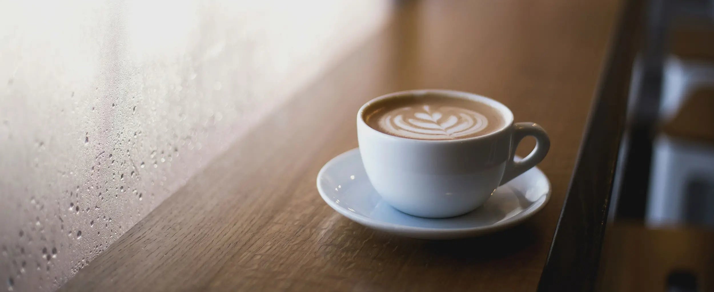 Cappuccino in a white cup from Mt. Comfort wholesale coffee