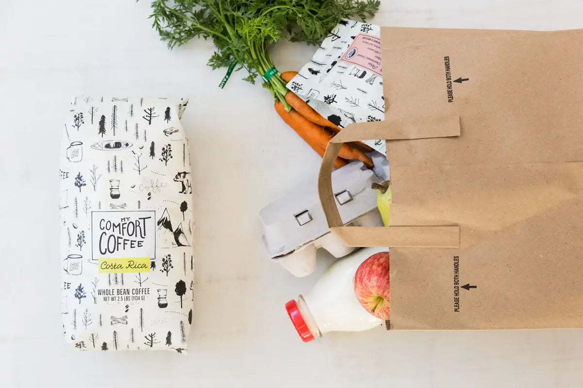 mt comfort coffee next to groceries for coffee subscription page