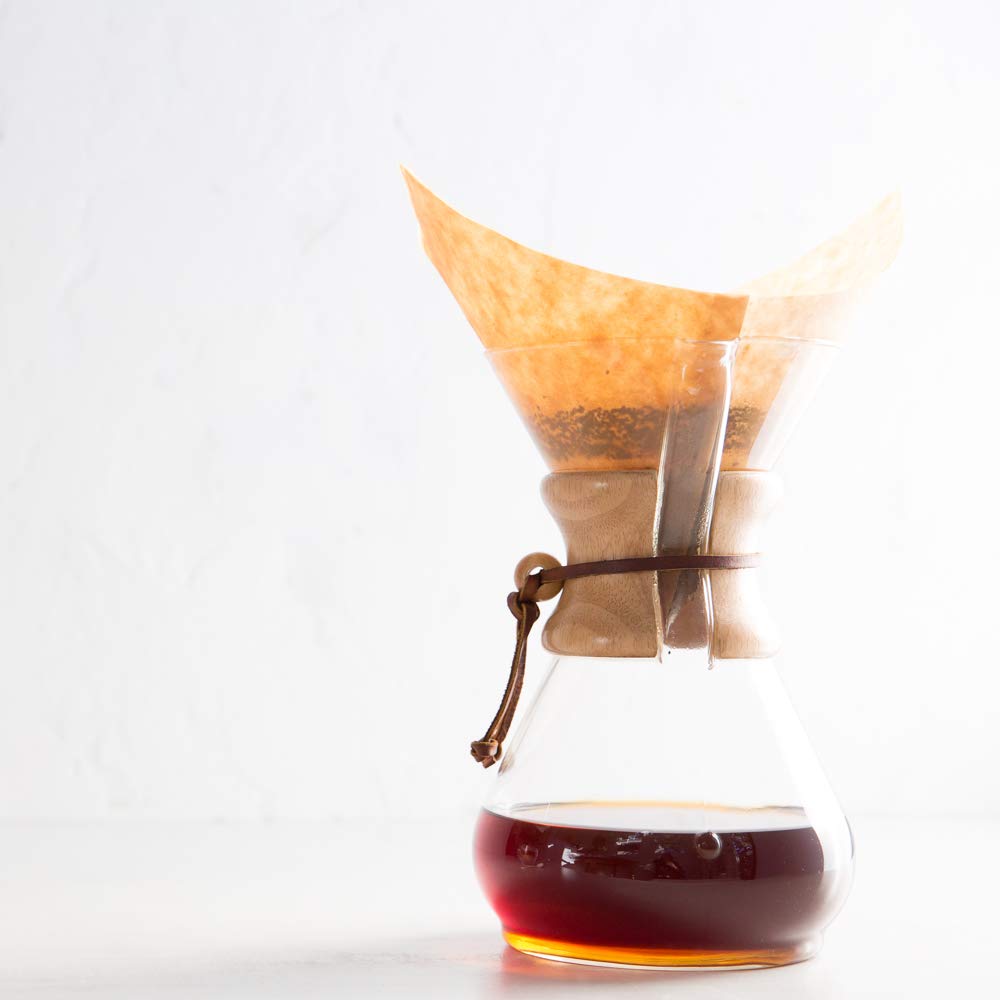 Chemex filled with Mt Comfort Sumatra coffee medium dark roast