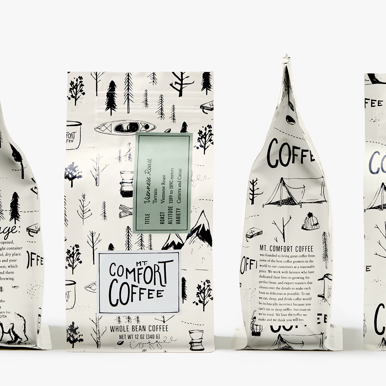 Multiple Packages of Whole Bean Costa Rica Viennese Dark Roast Coffee By Mt. Comfort 